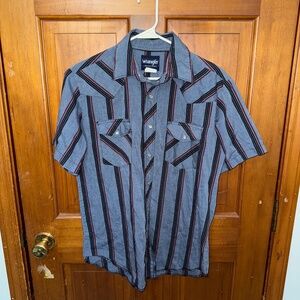 Wrangler Western Striped Short Sleeve Shirt